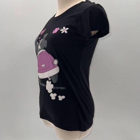 Disney Black/Pink/White Mickey/Minnie Graphic Short Sleeve T-Shirt- S - Picture 11 of 11
